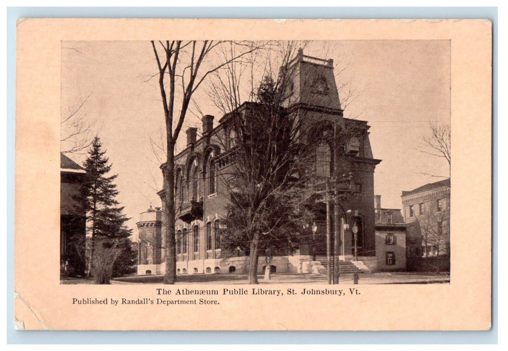 c1940's The Athanaeum Public Library St. Johnsbury Vermont VT Postcard