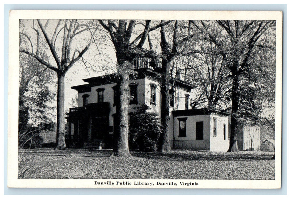 c1920's Danville Public Library Danville Virginia VA Unposted Postcard