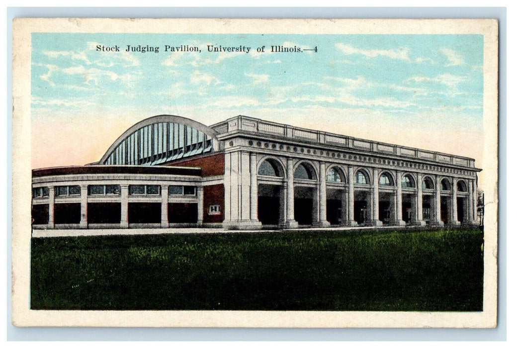 c1920's Stock Judging Pavilion University of Illinois IL Unposted Postcard