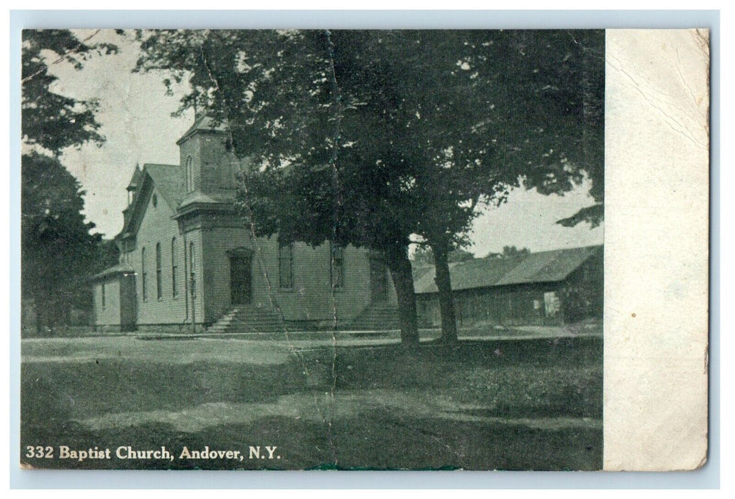 1907 View Of Baptist Church Andover New York NY Posted Antique Postcard