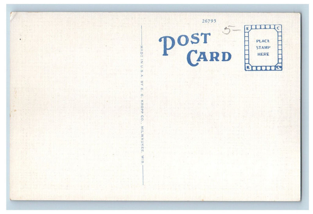 c1930's Public Library Evanston Illinois IL Unposted Antique Postcard