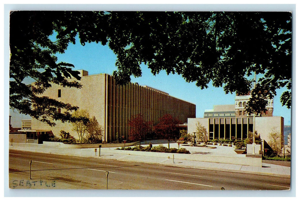 1961 Seattle Public Library, Seattle Washington WA Vintage Postcard