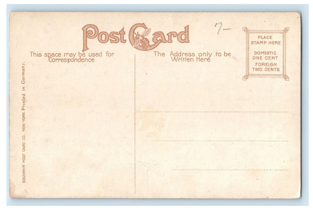 c1910 Stairway to Joliet Public Library Joliet Illinois IL Unposted Postcard