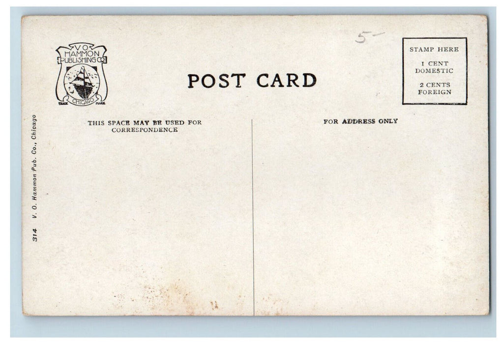 c1910 Aurora Public Library Aurora Illinois IL Antique Unposted Postcard