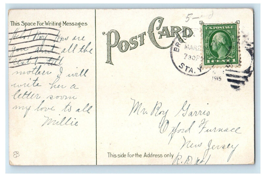 1915 Church Avenue And Buckingham Road Flatbush Brooklyn NY Antique Postcard