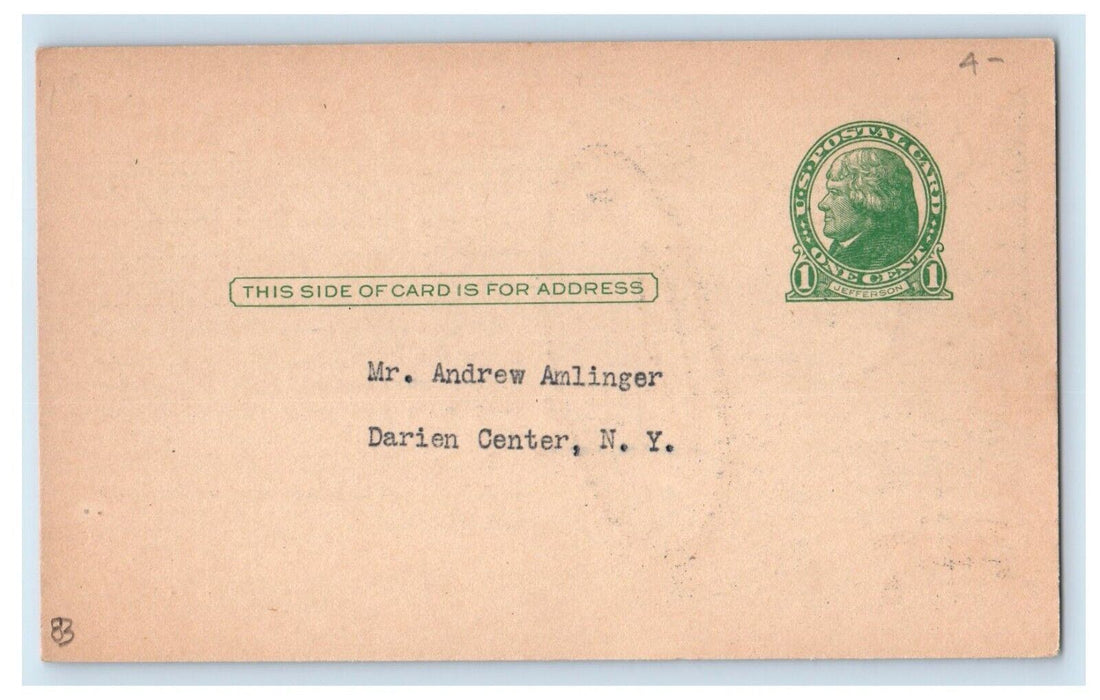 C. F. Knapp & Son Kelly Tires Advertising Darien Center New York NY Postcard
