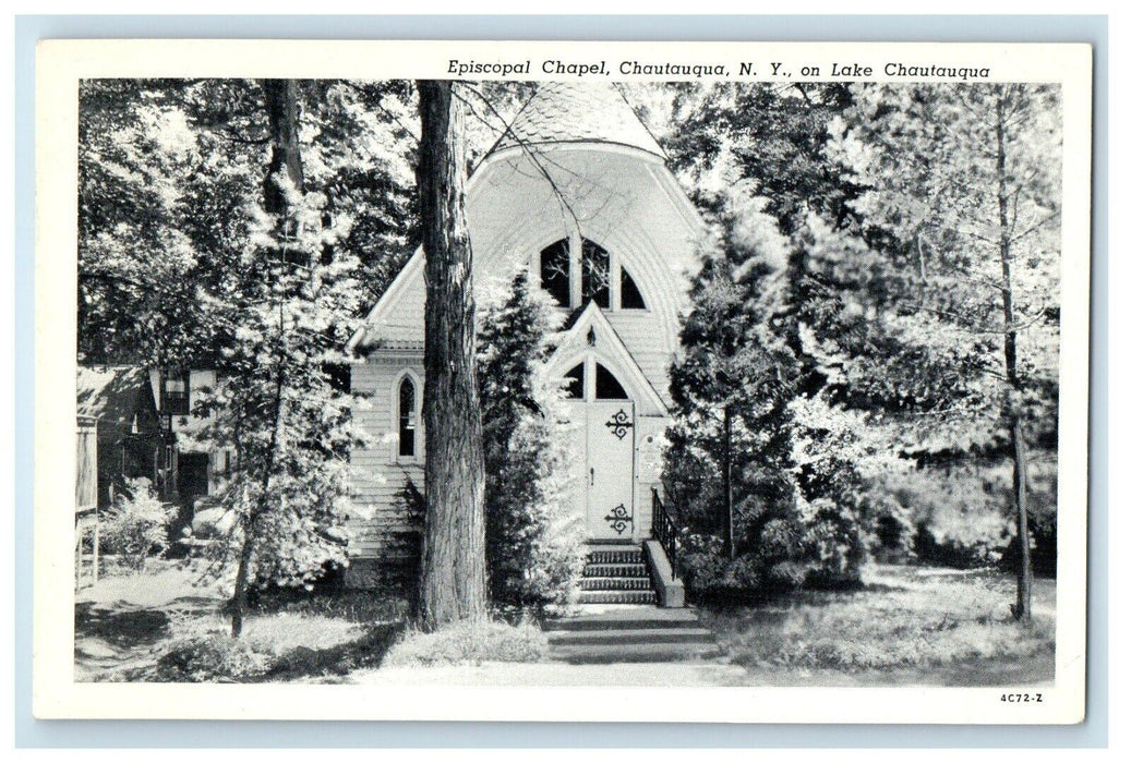 1959 Episcopal Church Chautauqua Lake New York NY, On Lake Chautauqua Postcard
