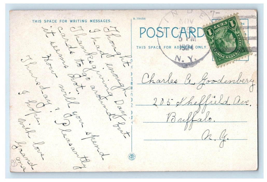 1924 Massey Harris Harvester Co. Railroad Train Batavia New York NY Postcard