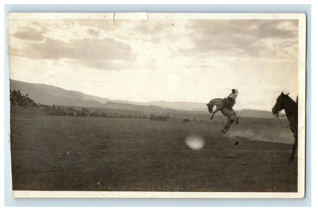 1921 Glendive Montana MT Cody Stampede Photo Rodeo Cowboy Horse Letter