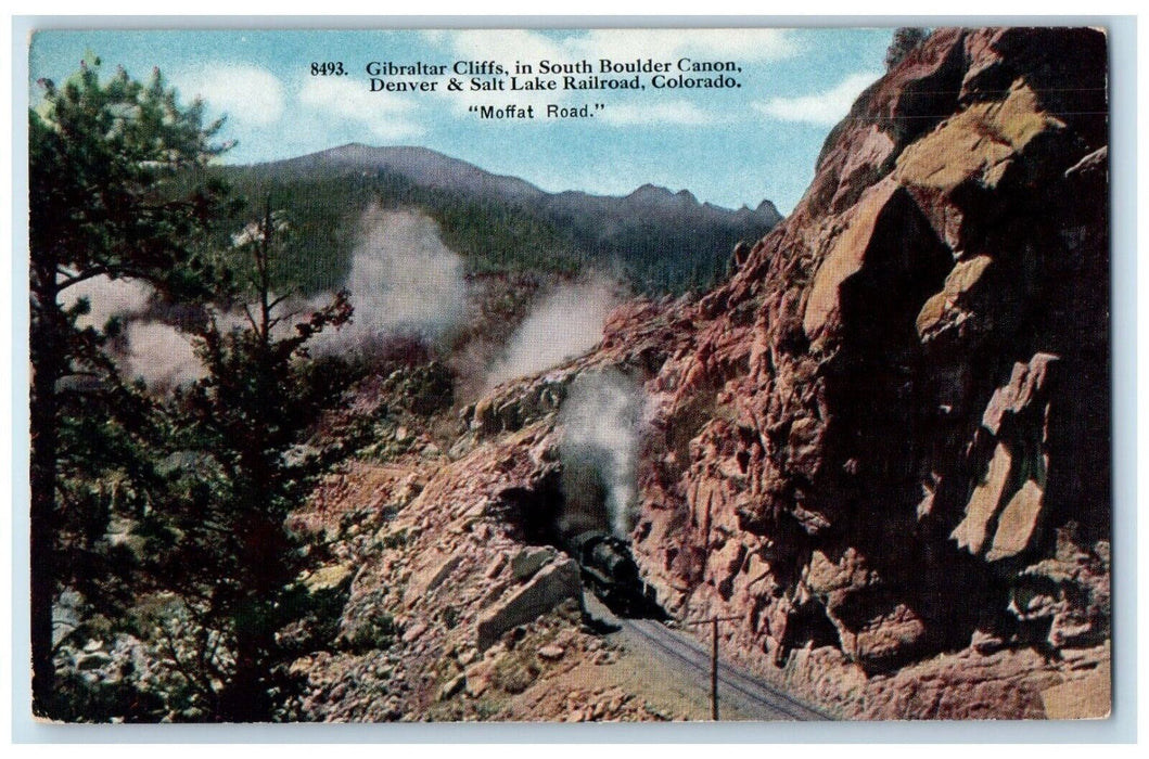 c1960's Gibraltar Cliffs South Boulder Canon Denver Salt Lake Colorado Postcard