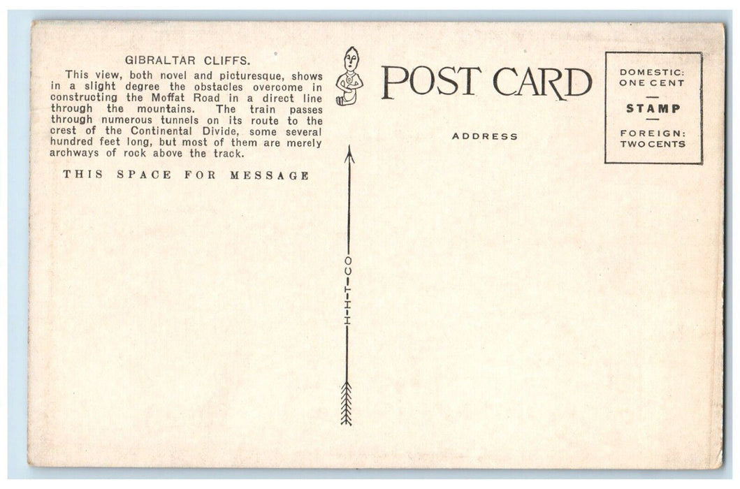 c1960's Gibraltar Cliffs South Boulder Canon Denver Salt Lake Colorado Postcard