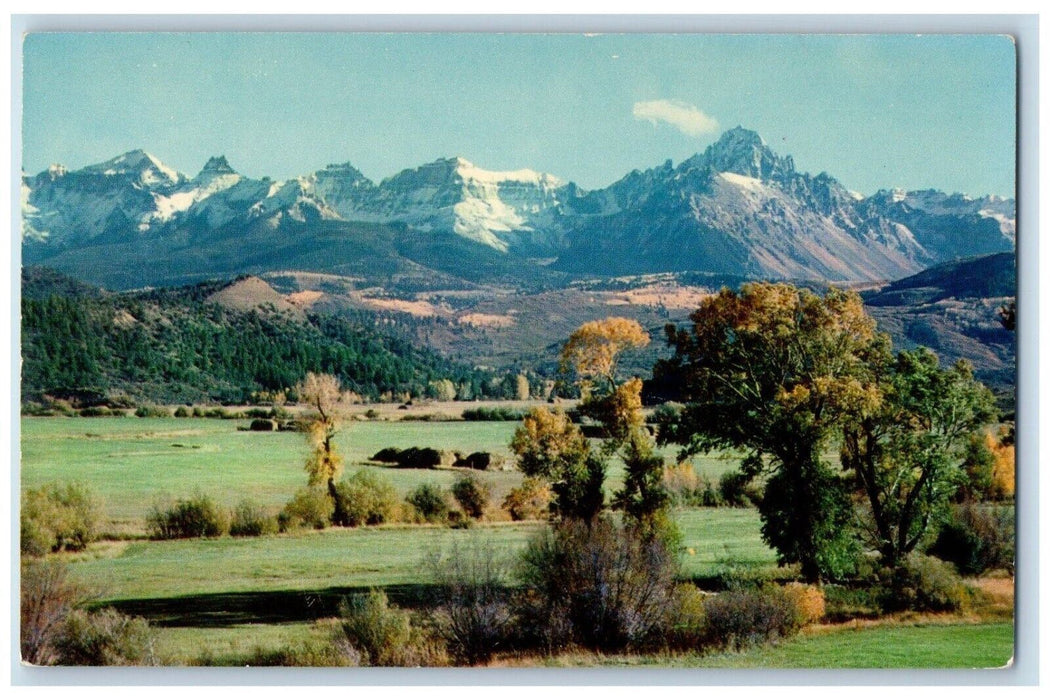 c1960's San Juan Mountain Range Sawtooth Peak Ouray Ridgway Colorado CO Postcard