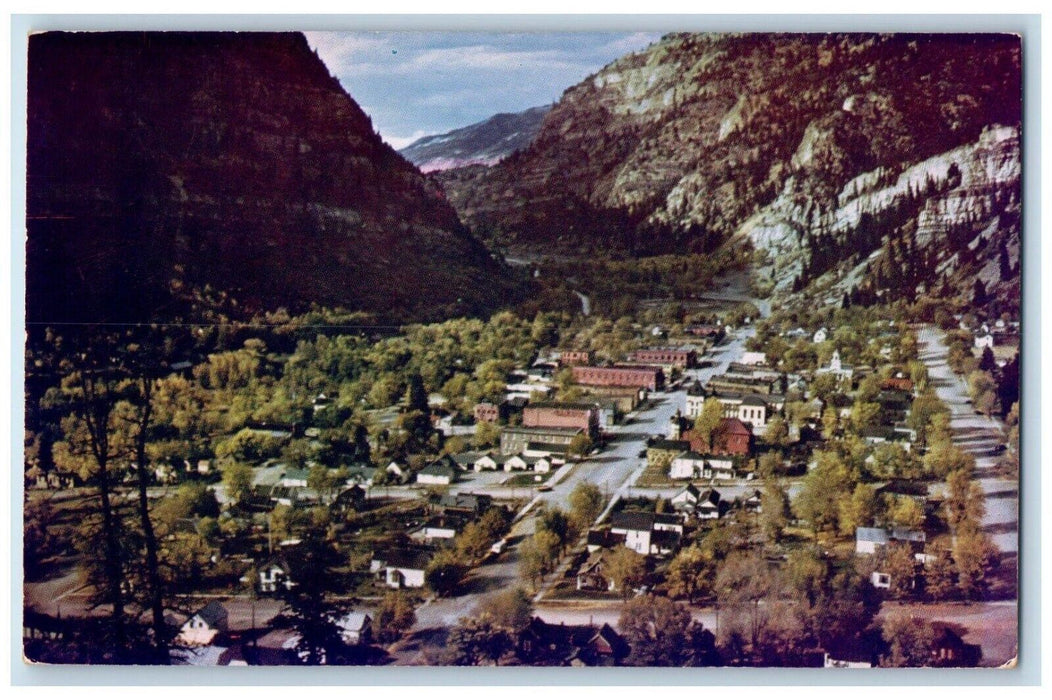 c1960's Lying Amphitheatre Towering Cliffs Granite Ouray Colorado CO Postcard