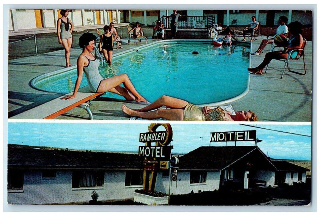 c1960's Rambler Motel North Junction Multiview Pool Pueblo Colorado CO Postcard