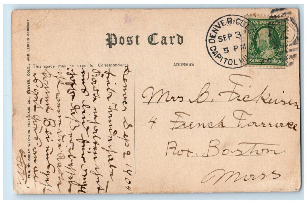 c1909 Tunnel No 28 So Boulder Canon Mountain Moffat Road Colorado CO Postcard