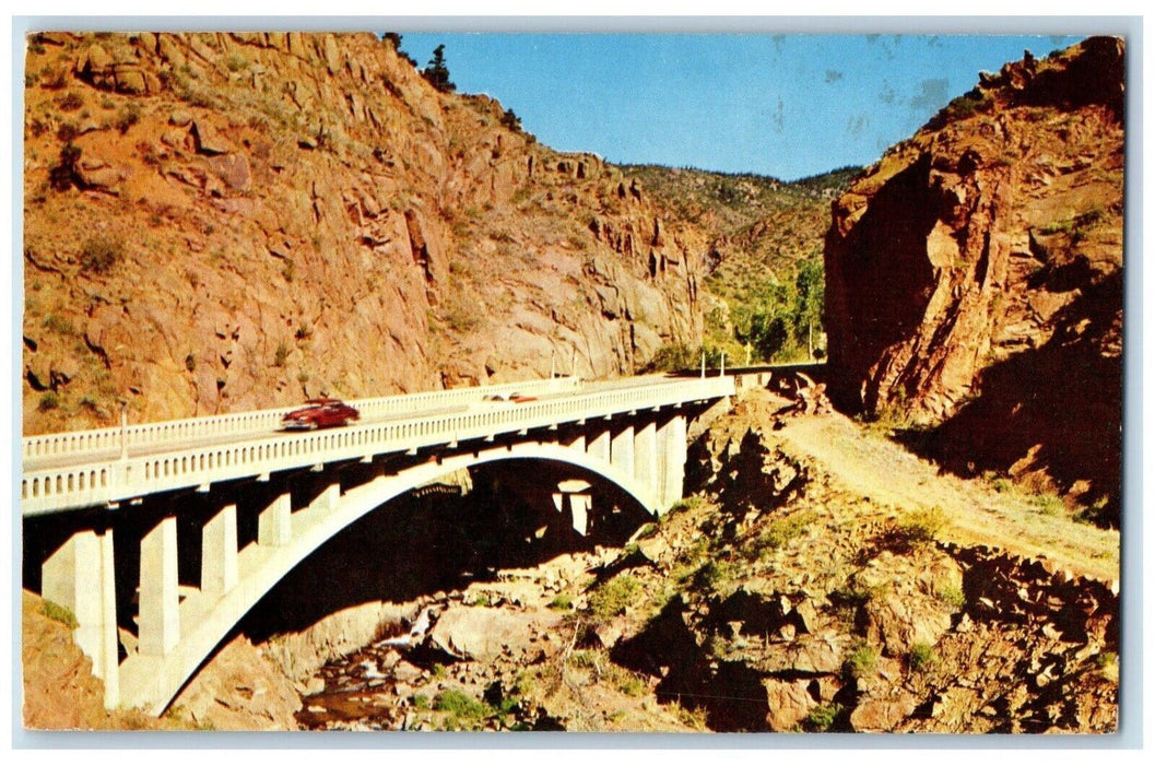 c1964 Bridge Stream Entering Ute Pass West Manitou Springs Colorado CO Postcard