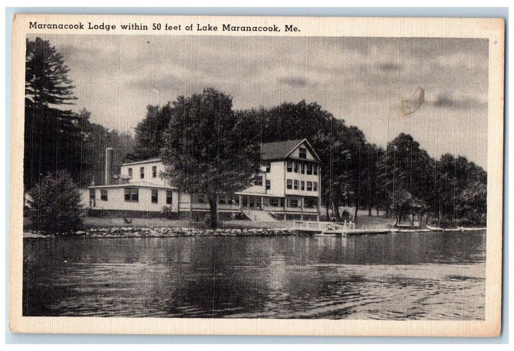 c1940's Maranacook Lodge of Lake Maranacook Maine ME Vintage Unposted Postcard