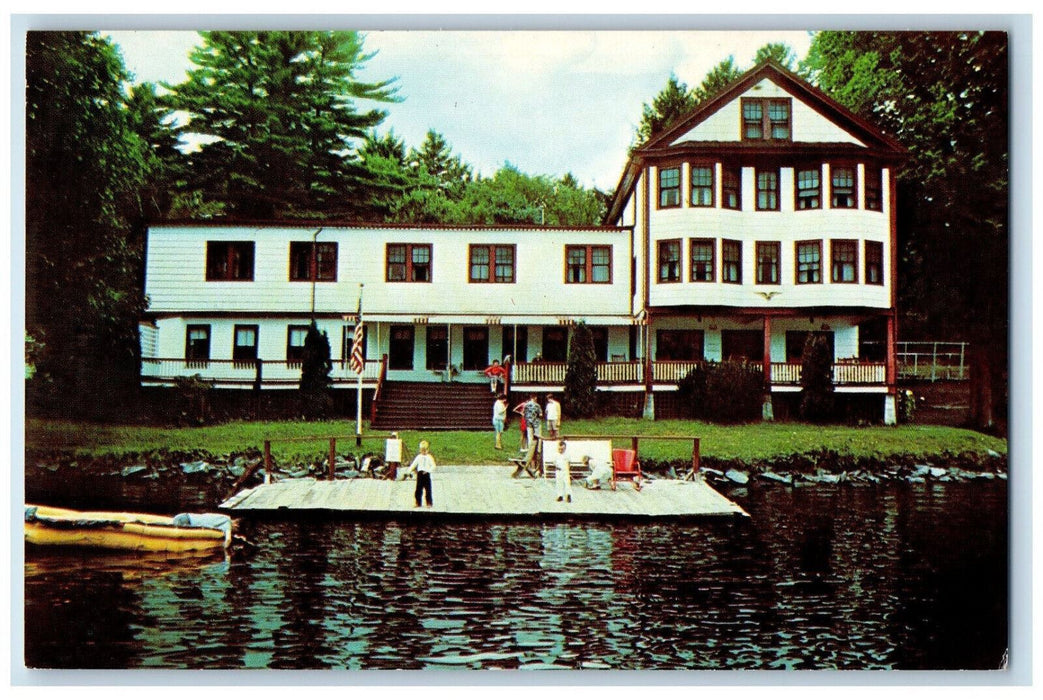 c1950's Flying Eagle Lodge Winthrop Maine ME Vintage Unposted Postcard