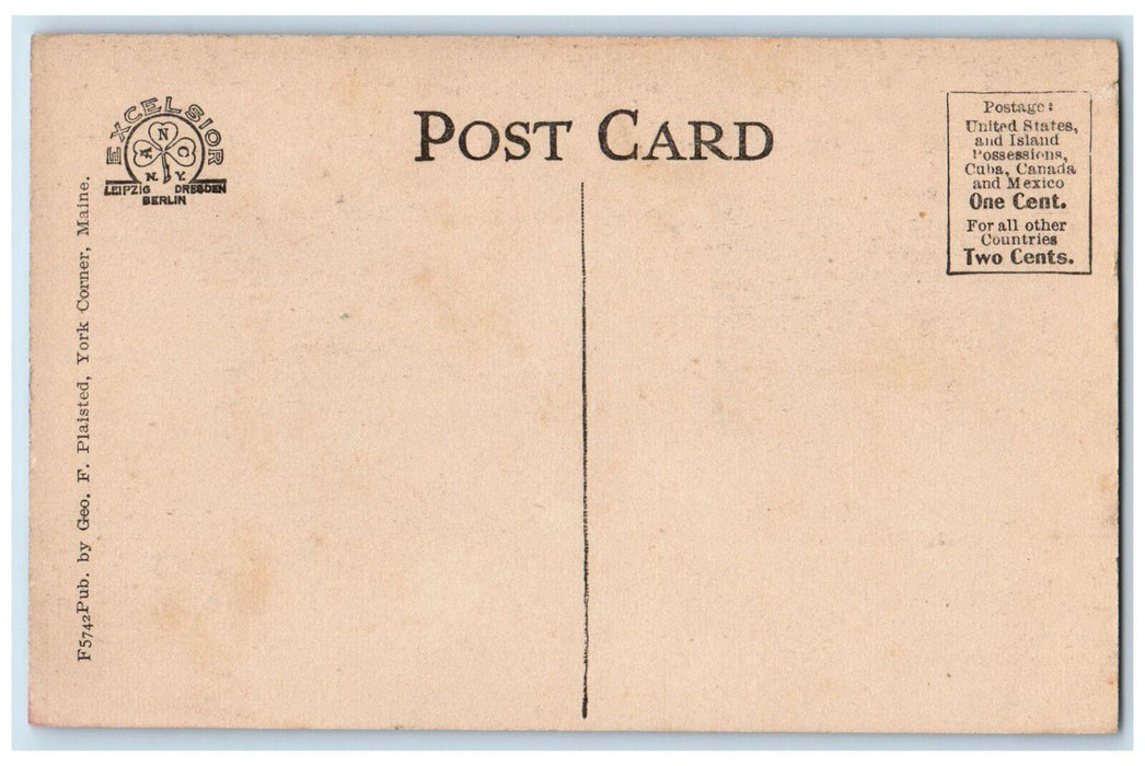 c1940's Horse Carriage, Chase's Lake South Shore Drive, York Maine ME Postcard