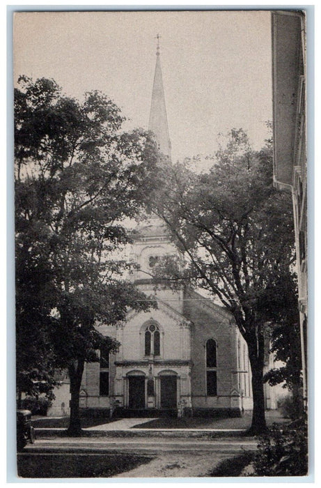 c1940's Front View, First Parish Church, Yarmouth Maine ME Vintage Postcard