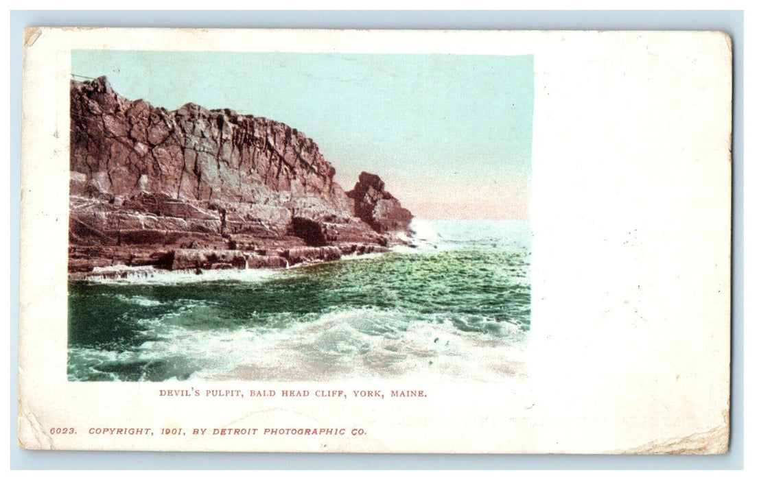 1903 Bald Head Cliff York Maine ME York Beach ME PMC Posted Antique Postcard