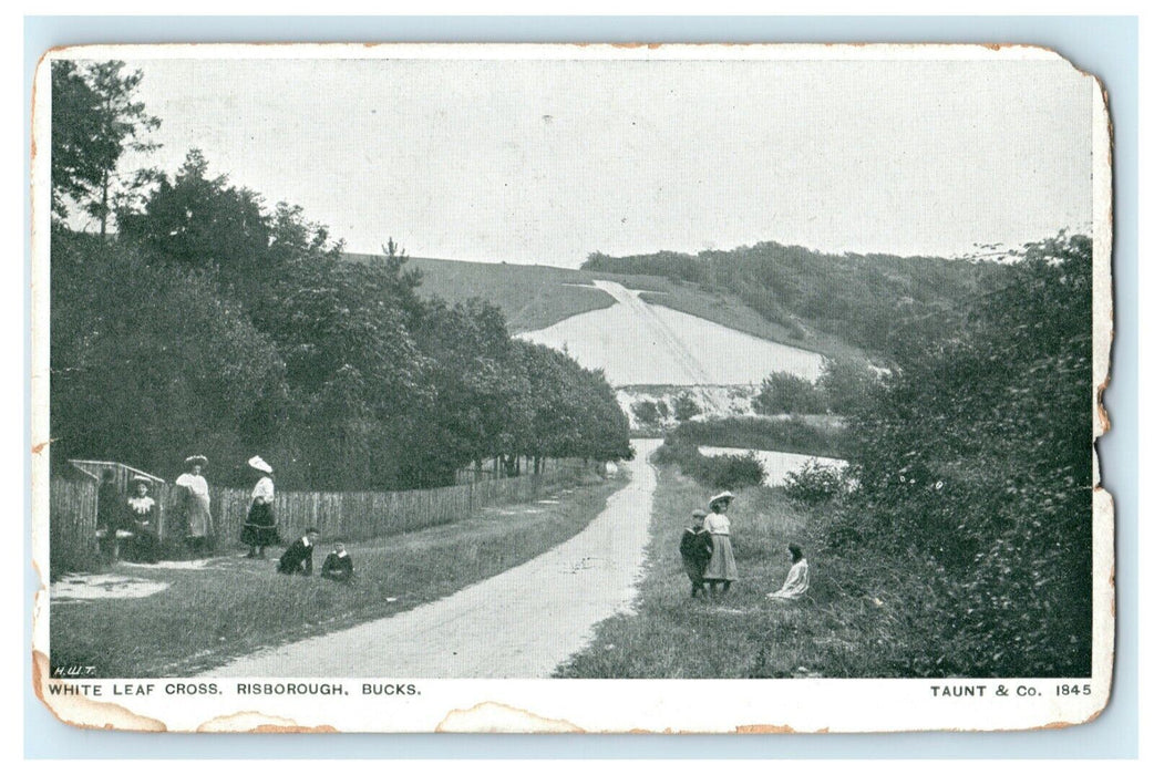 c1910 White Leaf Cross Risborough Bucks Buckinghamshire England Antique Postcard