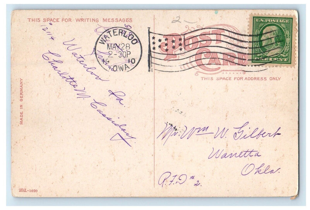 1910 Scene In The Cedar River Waterloo Iowa IA Posted Antique Postcard