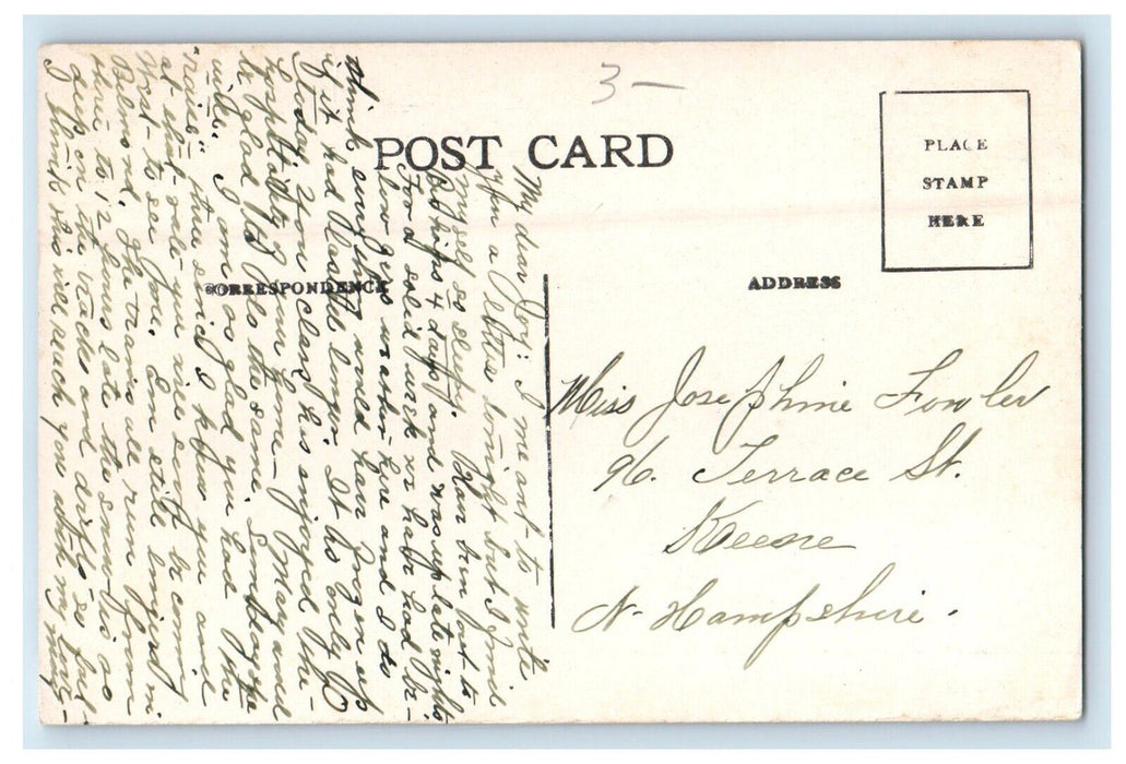 c1910's View Of Moonlight On The River Waterloo Iowa IA Posted Antique Postcard