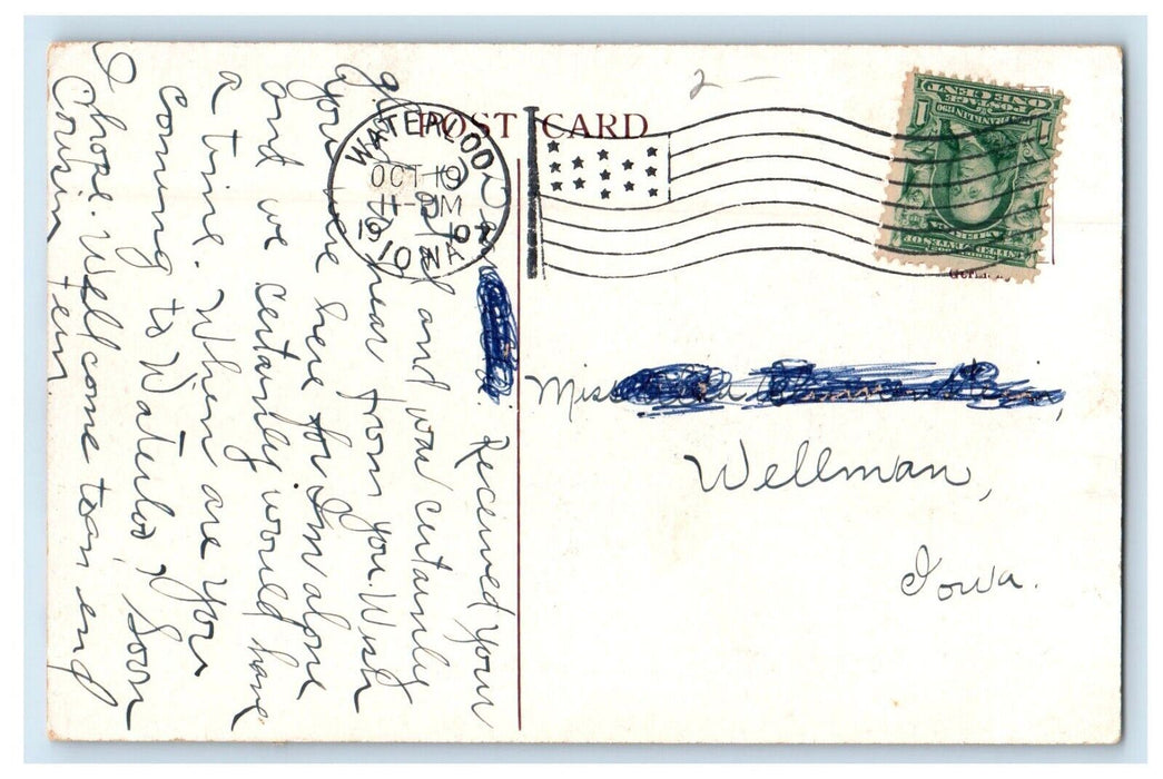 1910 View Of Chautauqua Coliseum Waterloo Iowa IA Posted Antique Postcard