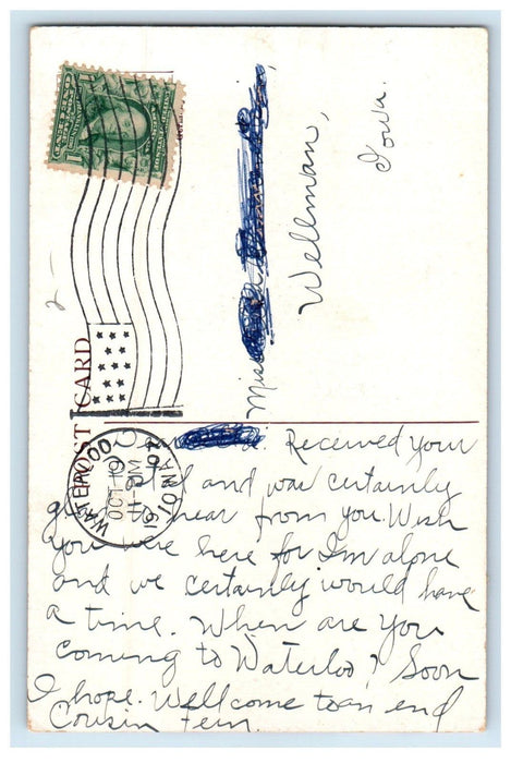 1910 View Of Chautauqua Coliseum Waterloo Iowa IA Posted Antique Postcard