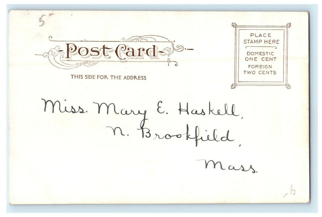 c1906 Mad Brook, North Brookfield, Massachusetts MA Antique Postcard