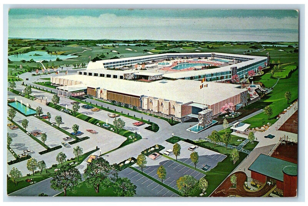 c1960's Host Farm Resort Motel Land Hex Lincoln Lancaster Pennsylvania Postcard