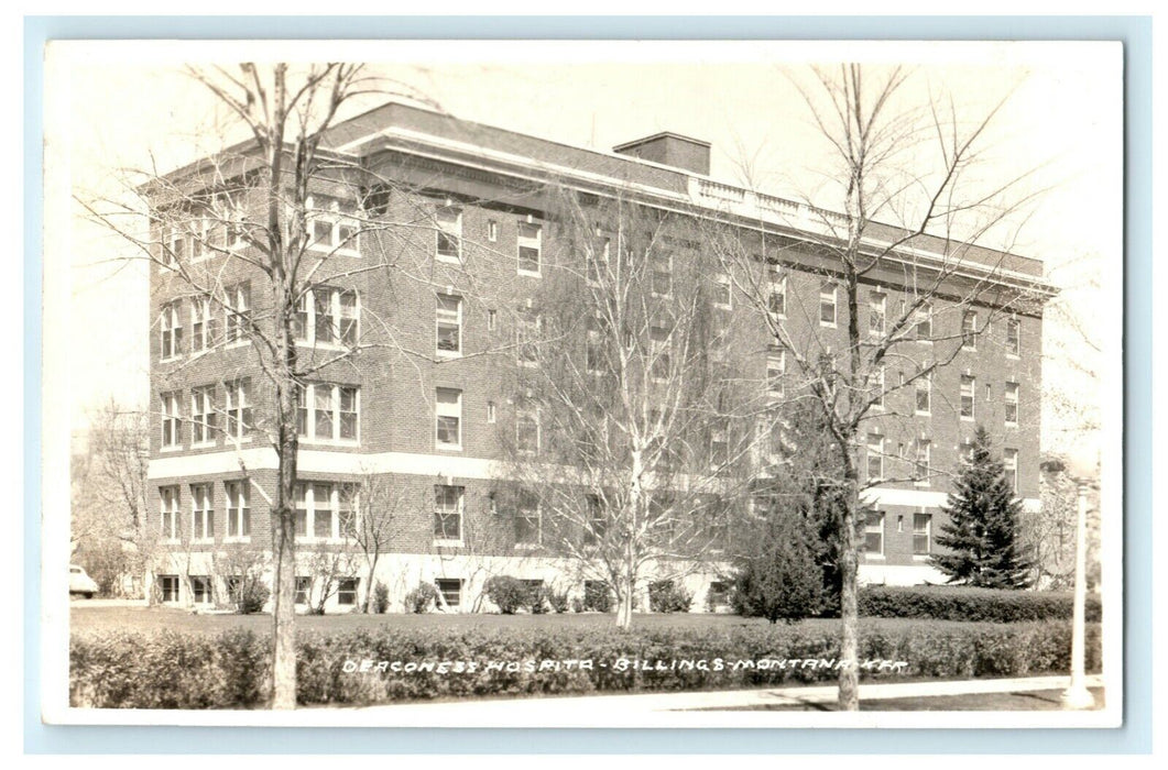 c1940's Deaconess Hospital Billings Montana RPPC Photo Postcard