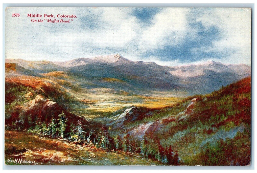 c1905's Middle Park Mountain Trees Cliffs Moffat Road Colorado CO Postcard