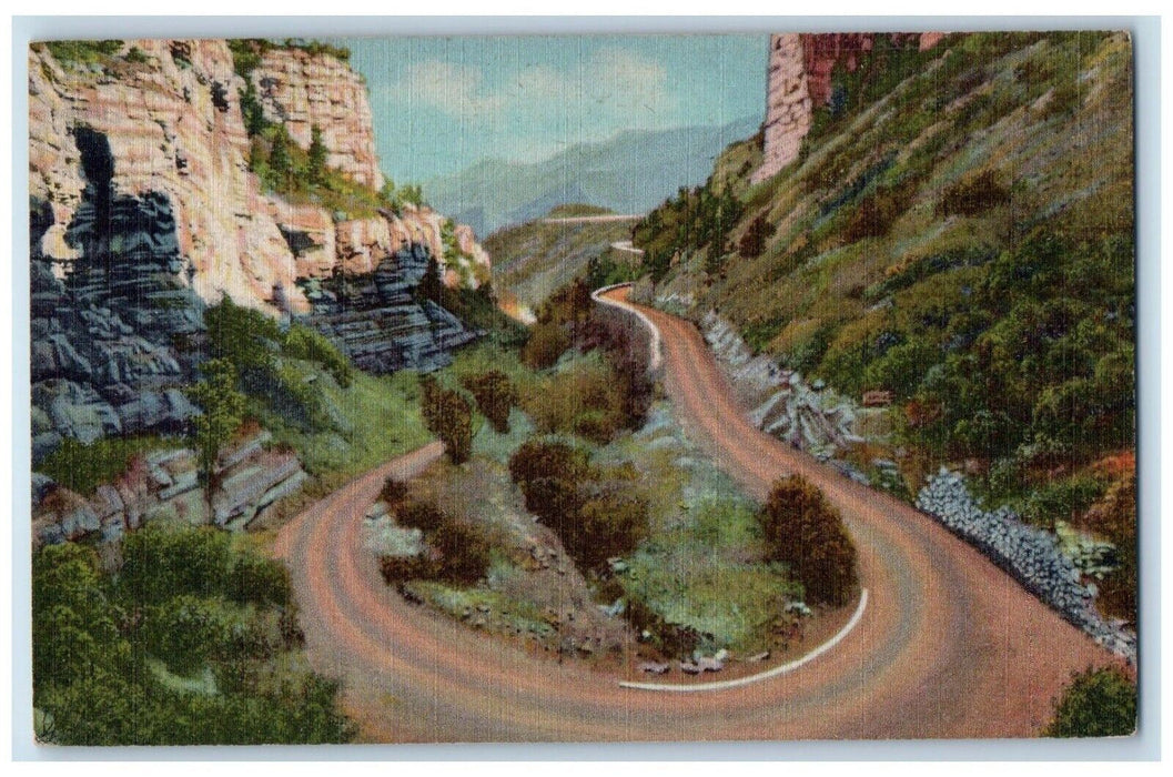 c1916 Williams Canon Cave Winds Temple Drive Cliffs Manitou Colorado CO Postcard