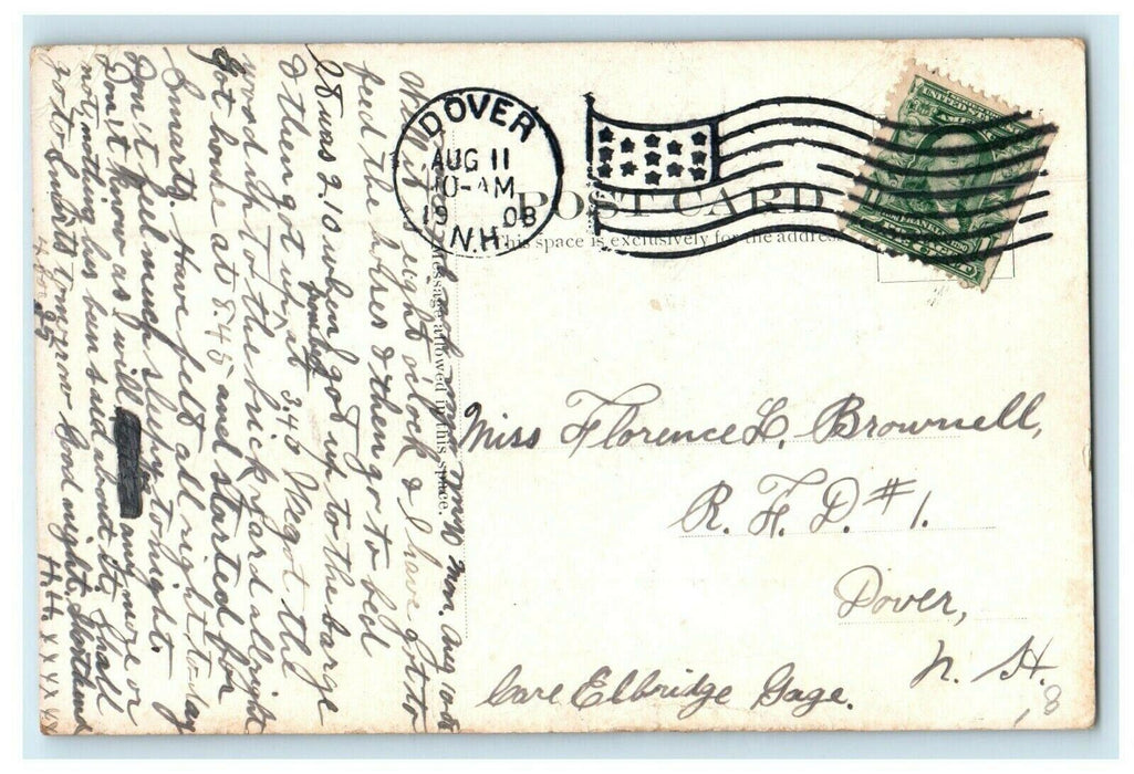c1908 Ghain Bridge, Amesbury and Newburyport, Massachusetts MA Antique Postcard