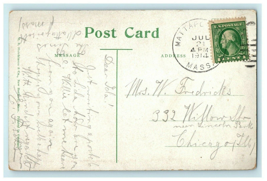 1914 Cuttyhunk Massachusetts MA Light Gosnold Monument Mattapoisett Postcard