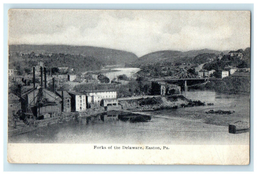 c1905 Forks of the Delaware, Easton, Pennsylvania PA Antique Unposted Postcard