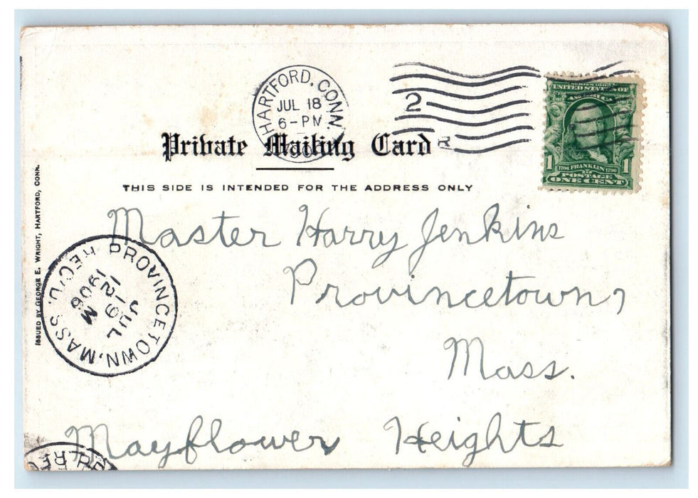 1906 Bushnell Park Hartford Connecticut CT PMC Provincetown MA Postcard