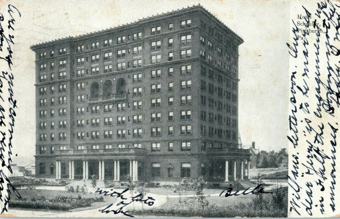 1909 Hotel Schenley Pittsburgh Pennsylvania PA Antique Postcard