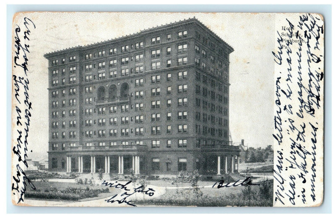 1909 Hotel Schenley Pittsburgh Pennsylvania PA Antique Postcard