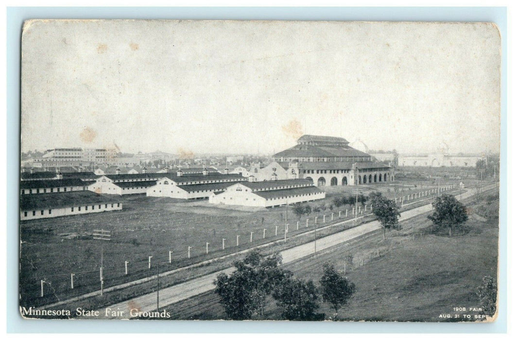 1908 Minnesota State Fair Grounds St. Paul MN Antique Postcard
