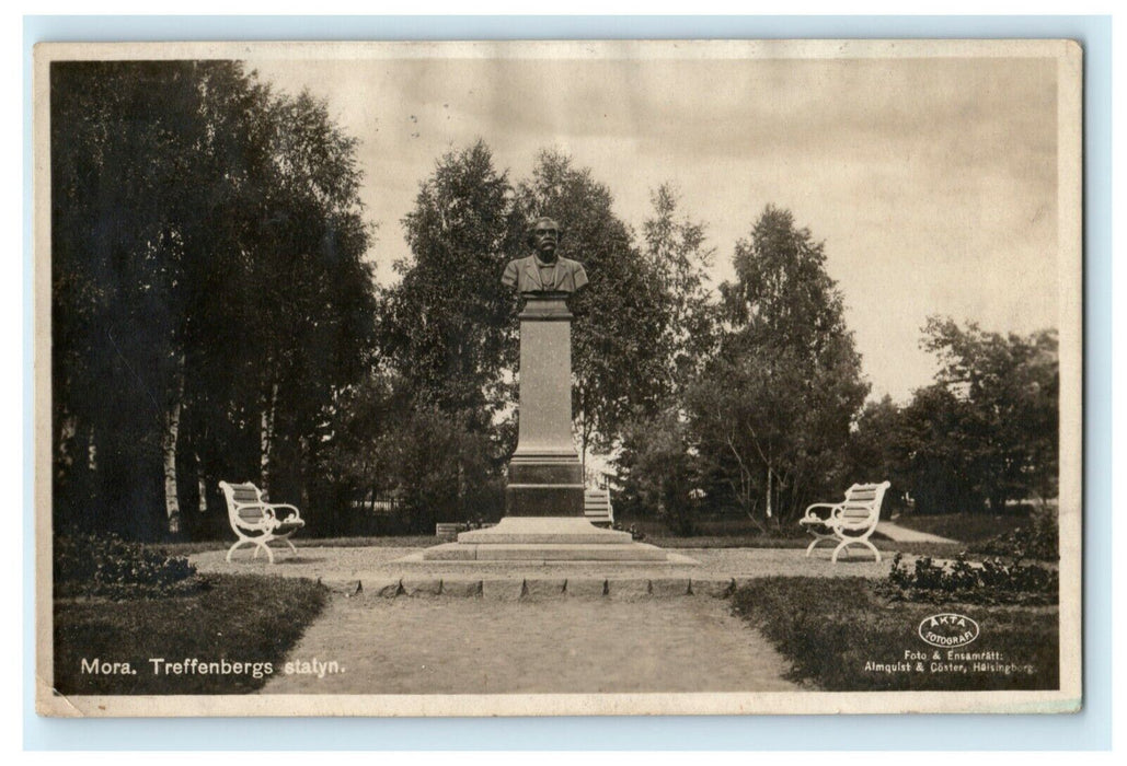 1929 Bust of Curry Treffenberg Sweden RPPC Photo Postcard