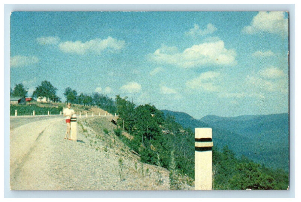 Jasper Arkansas AR, Scenic Highway 7 McElroy Gap Girl Unposted Vintage Postcard