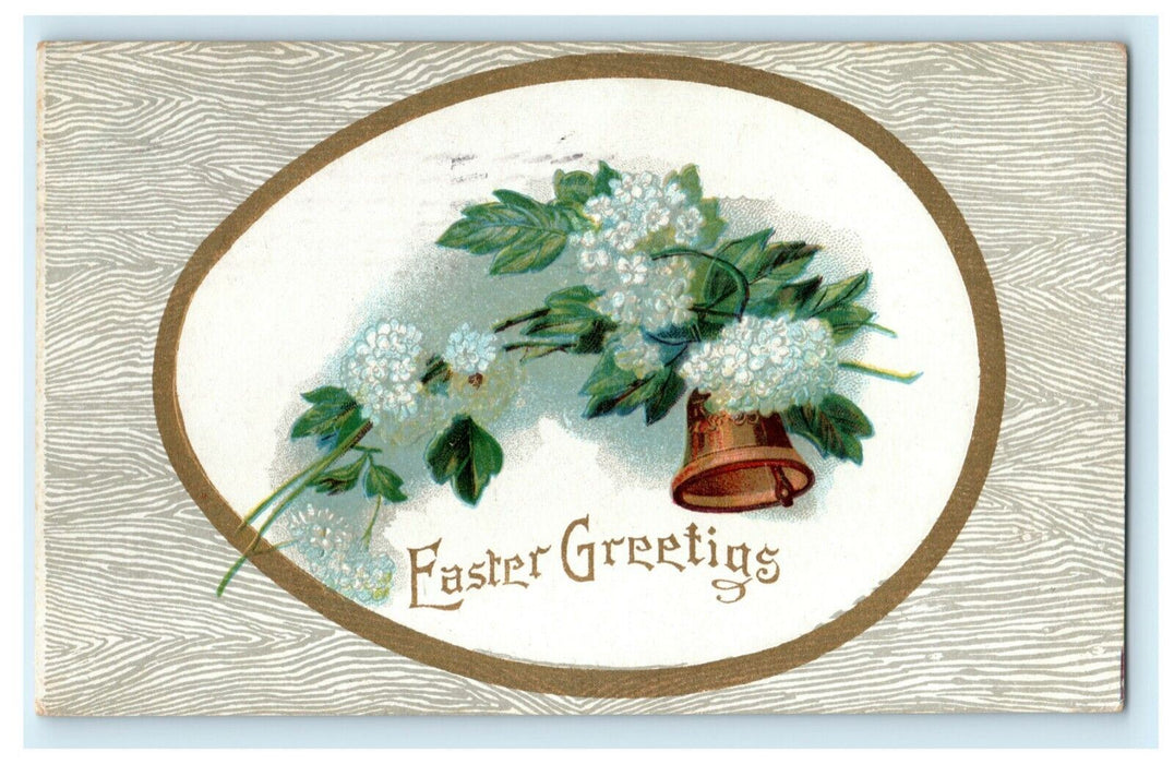 1909 Easter Egg Bell Winsch Back Lonell Massachusetts MA Antique Postcard