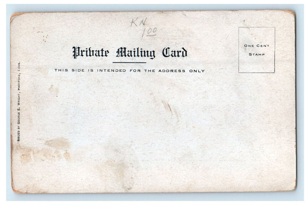 c1900s Second North School, Hartford Connecticut CT PMC Antique Postcard