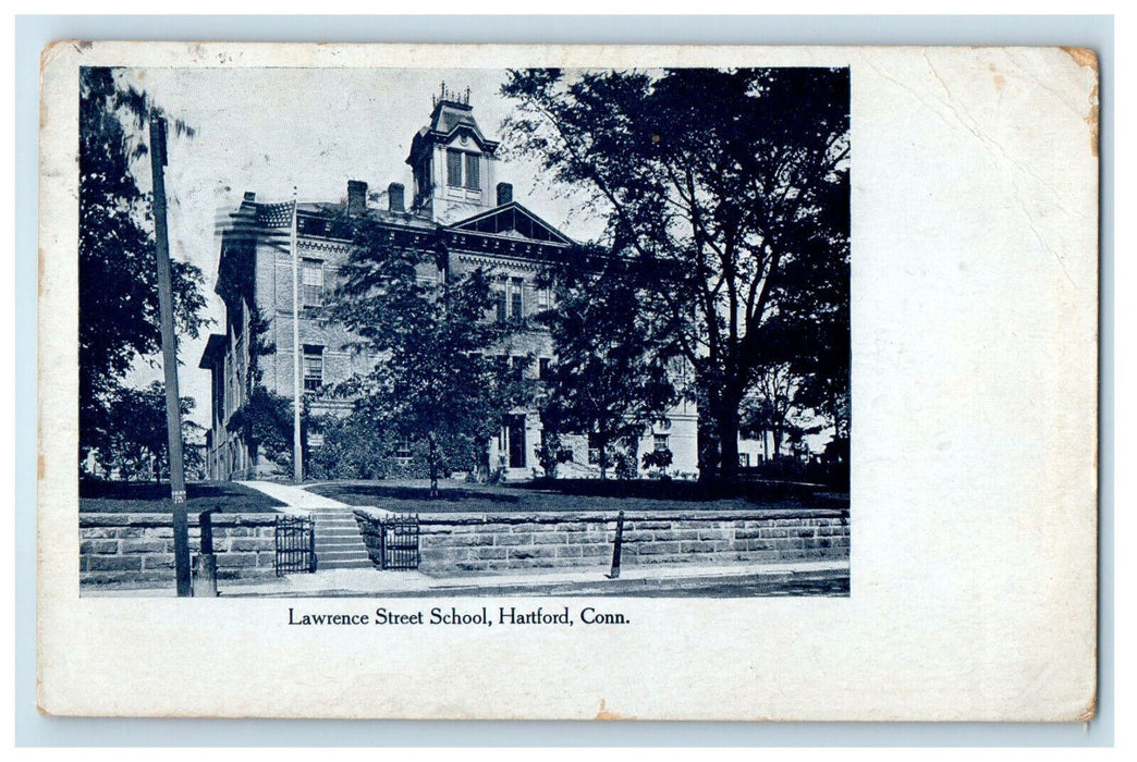 c1910 Lawrence Street School Hartford Connecticut CT PMC Postcard