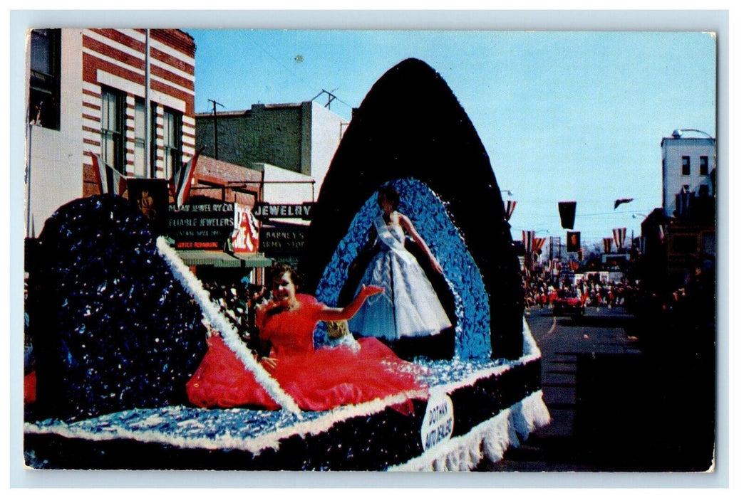 1955 National Peanut Festival Float Dothan Alabama AL Posted Vintage Postcard