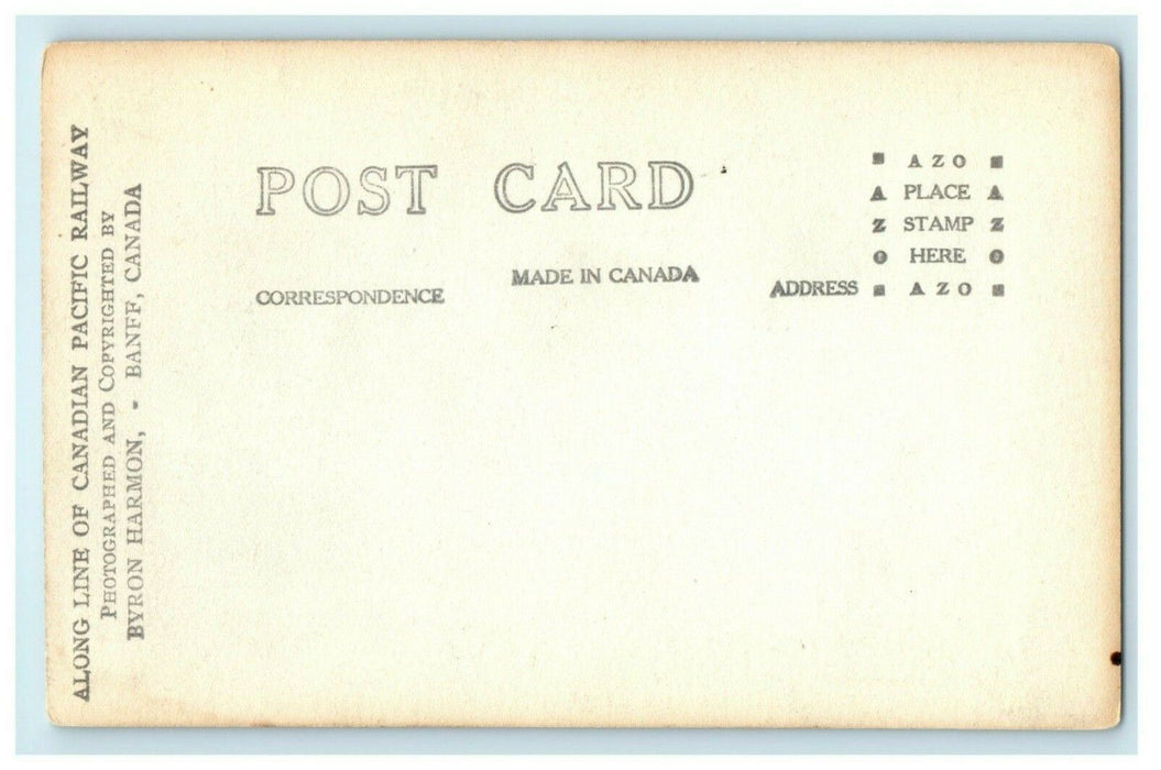 c1920's Mt. Runole Banff Canada Byron Harmon RPPC Photo Postcard