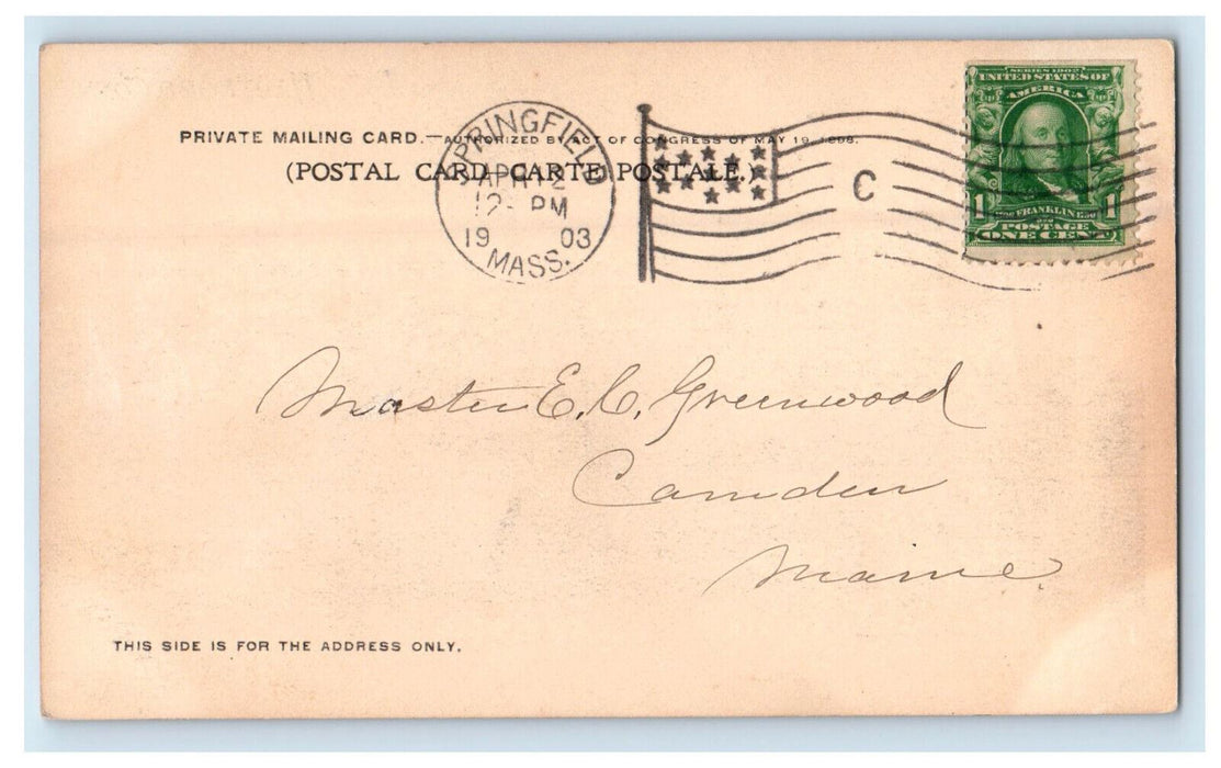 1903 Soldiers Monument and Fountain Bushnell Park Hartford CT PMC Postcard
